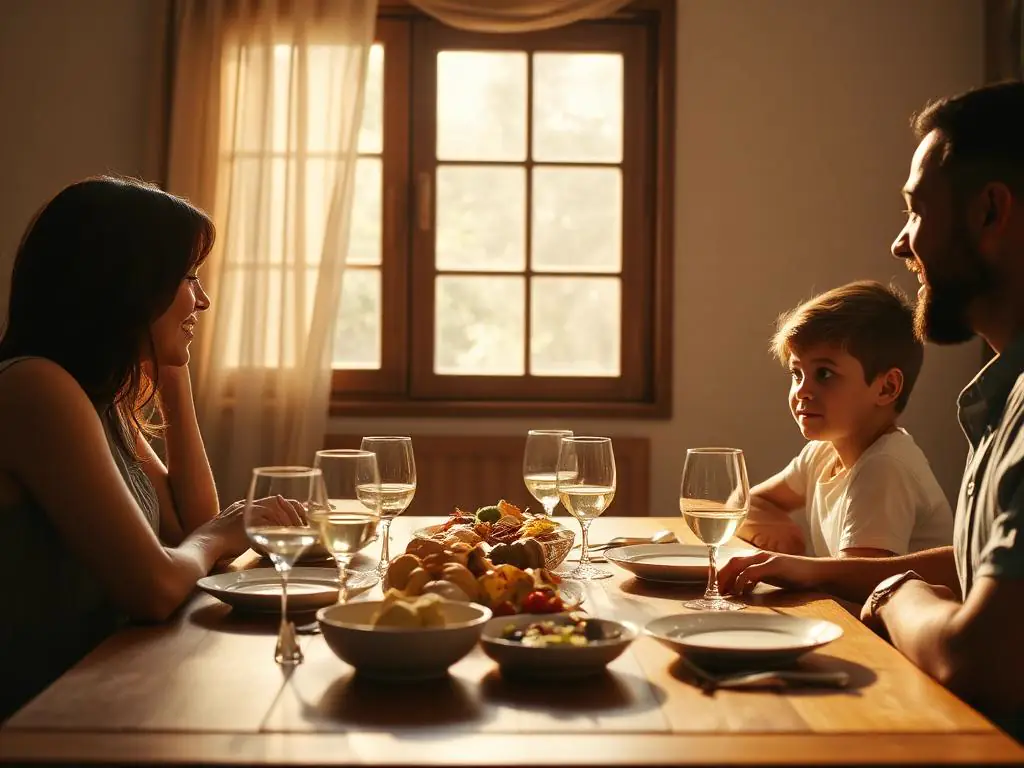 Familia en la Misa con el Misal Infantil